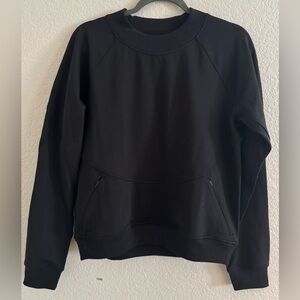 Black Lululemon City Sweat Crew size 8